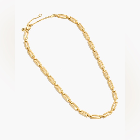 Madewell | Rectangular Gold Chain Necklace - Picture 5 of 6